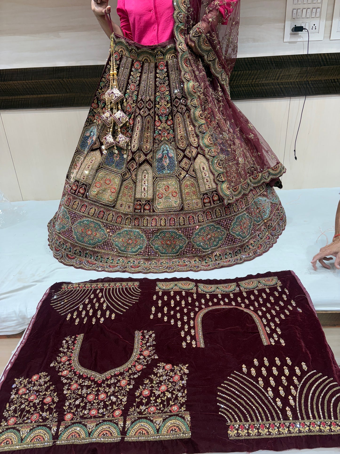Gorgeous Maroon Bridal Lehenga