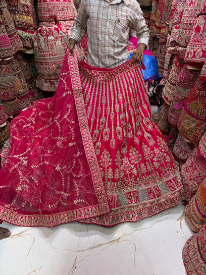 Rani Pink bridal Lehenga