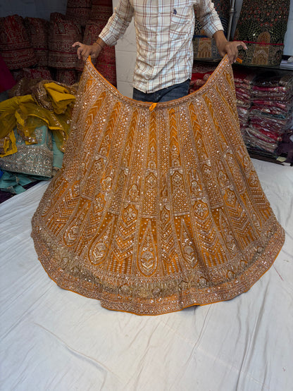 Mustard Designer Lehenga