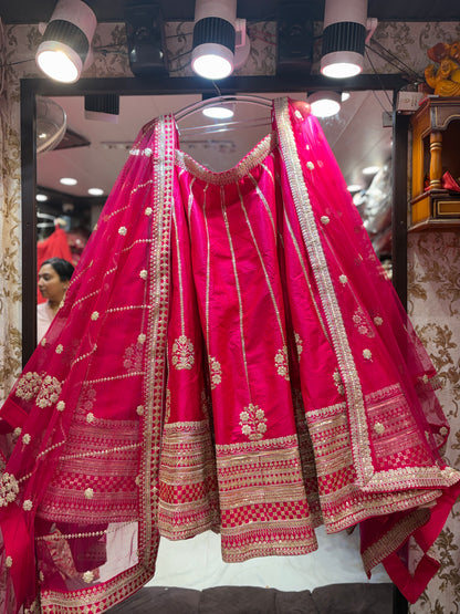 Beautiful Rani pink Bridal Lehenga
