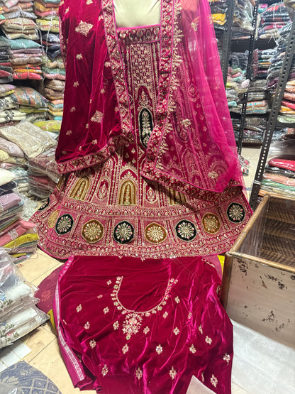 Awesome rani pink Bridal Lehenga