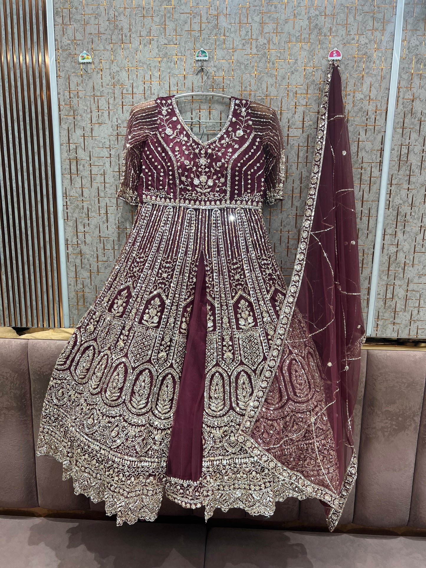 Blue  Long Farshi Garara Indo Western Dress