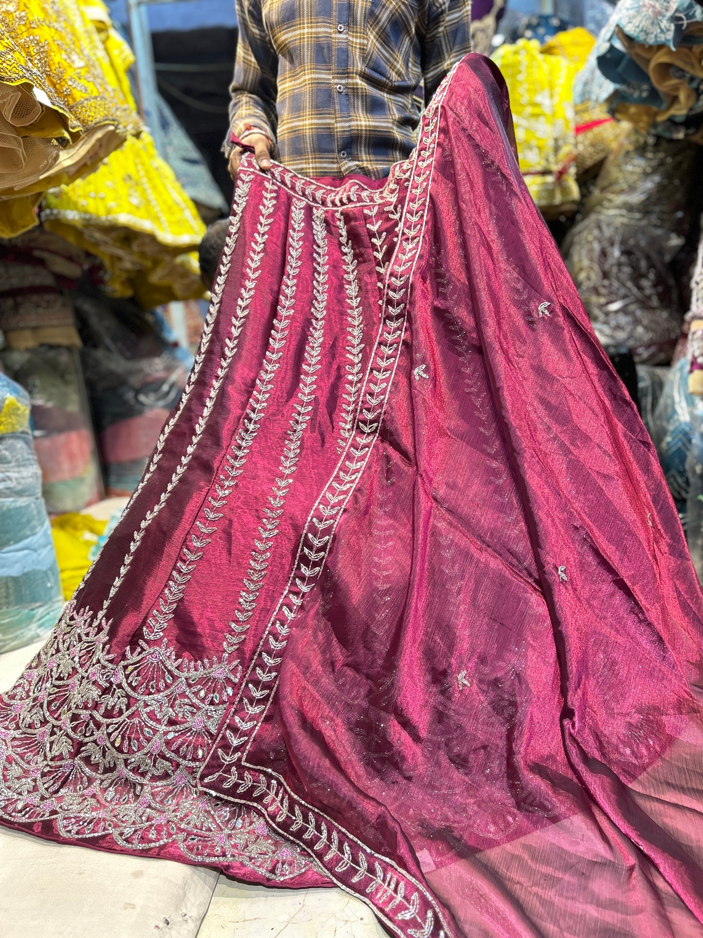 Bonita lehenga granate ❤️