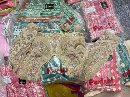 Designer golden peacock crop top Lehenga