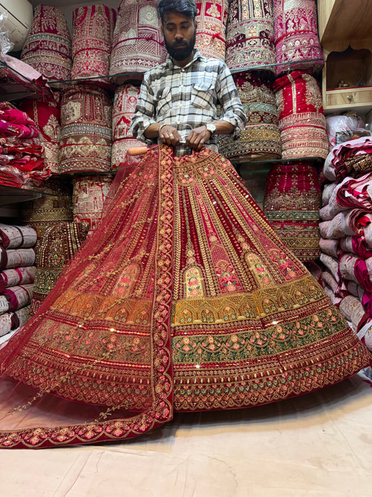 Maroon Bridal Lehenga