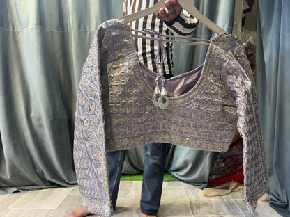 Charming grey Crop Top Lehenga