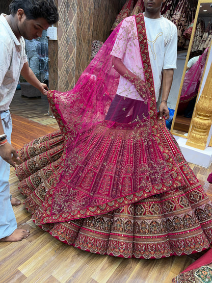 Rani Pink Ball Bridal Lehenga