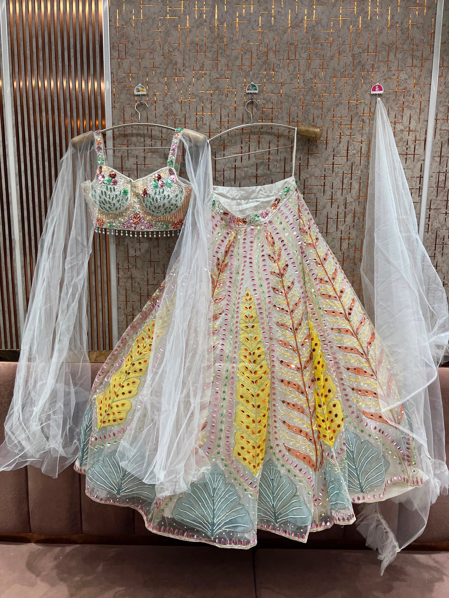 Baby Pink Pdp Crop Top Lehenga