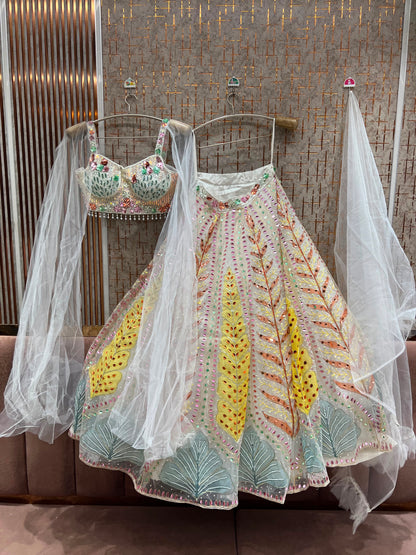 Baby Pink Pdp Crop Top Lehenga