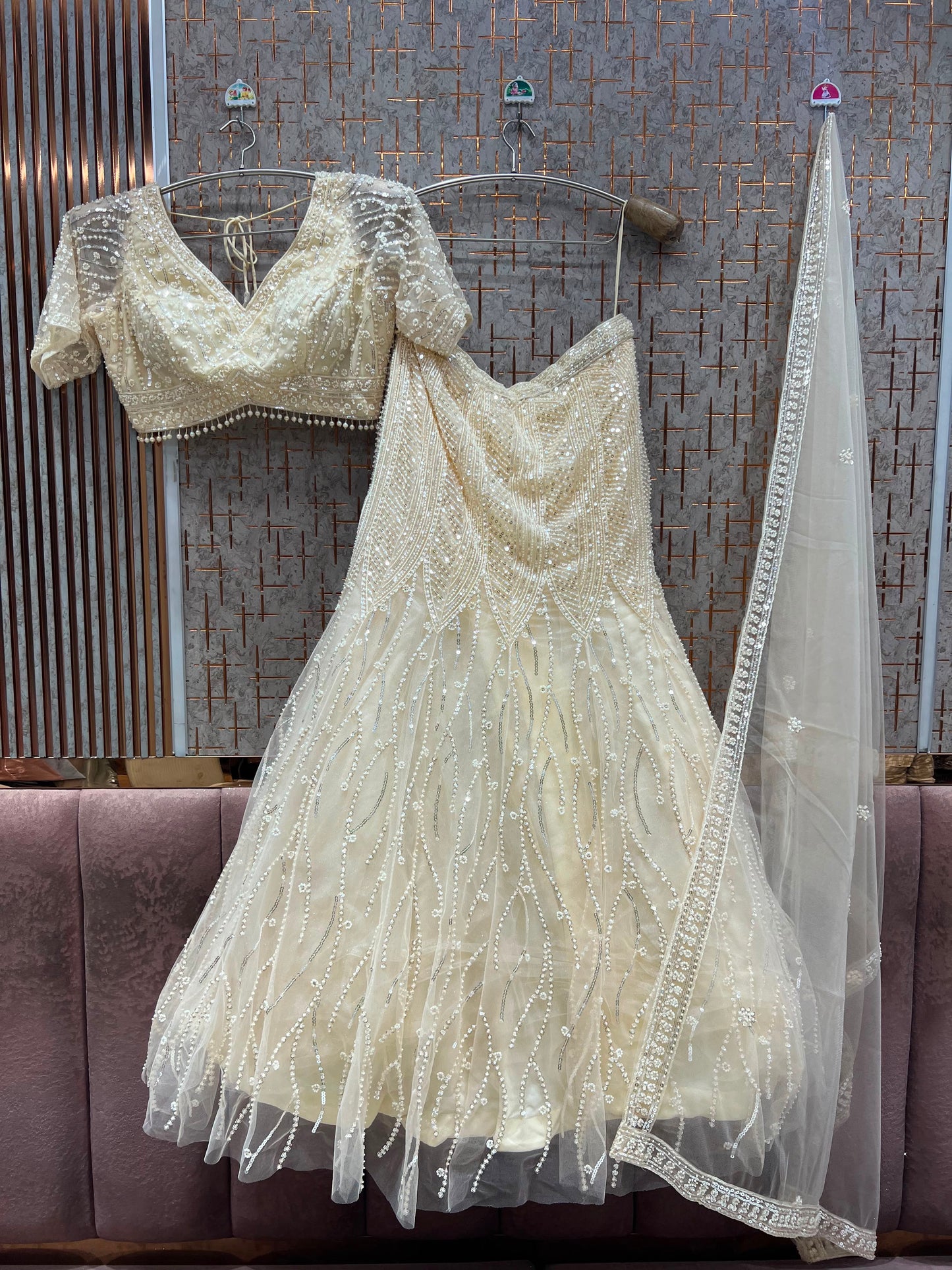 Golden Crop Top Lehenga