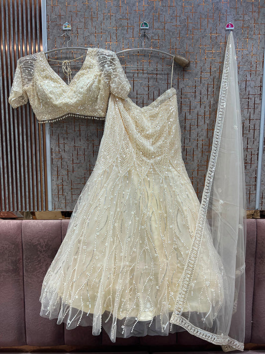 Golden Crop Top Lehenga