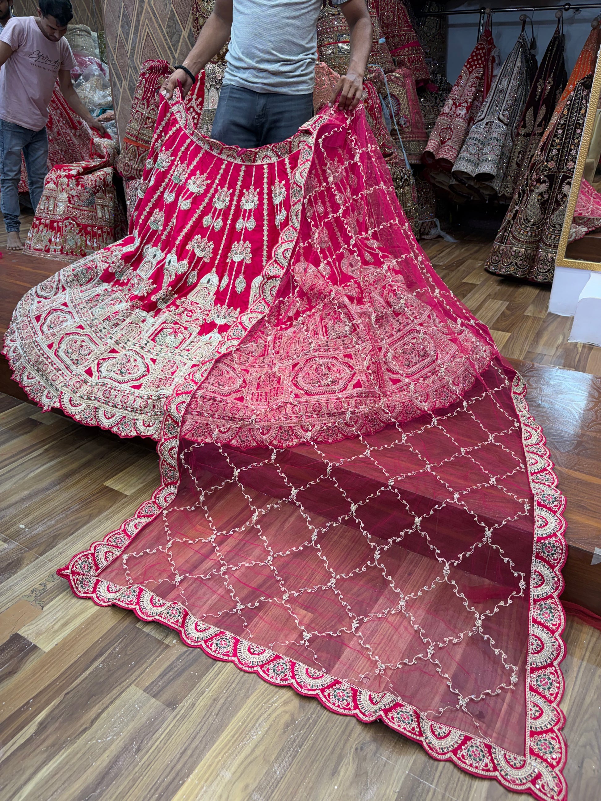 Rani Pink Bridal Lehenga - Shopping World
