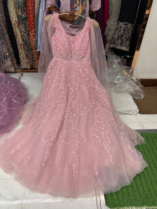 Baby Pink Designer Gown
