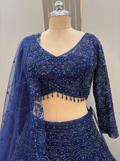 Gorgeous Cherry red on red Monotone Crop top Lehenga