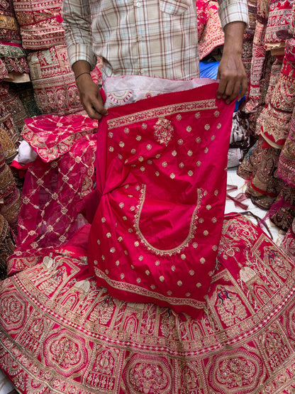 Rani pink Doli Barat Bridal Lehenga