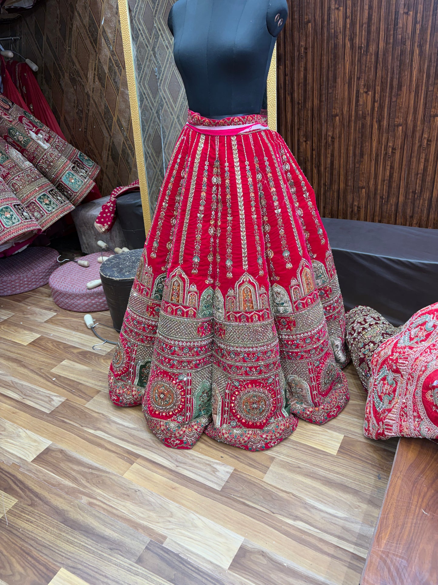 Heavy Rani Pink Ball Bridal Lehenga