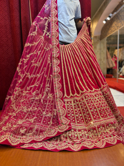 Attractive red bridal Lehenga