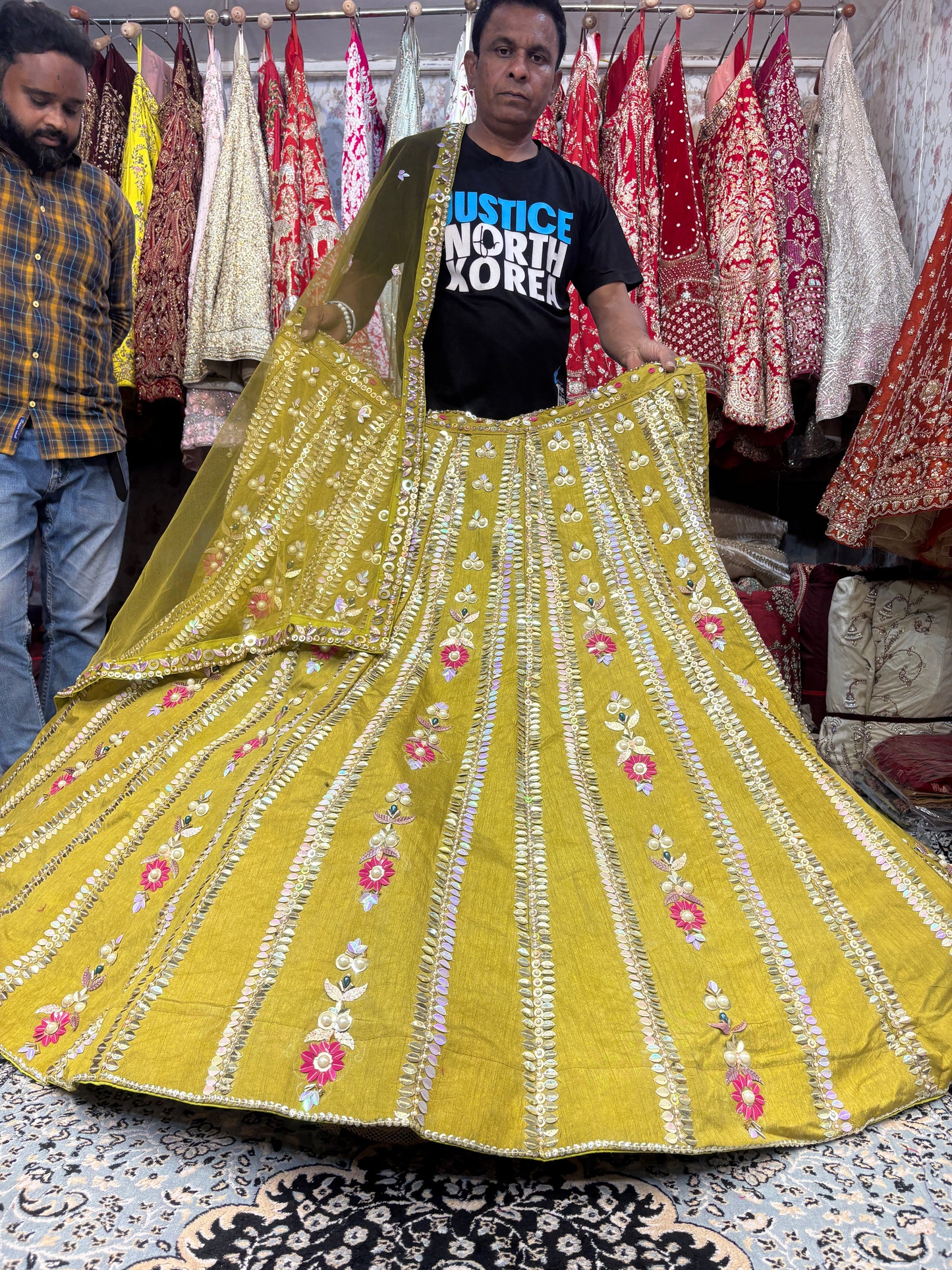Designer yellow Haldi mehendi Lehenga