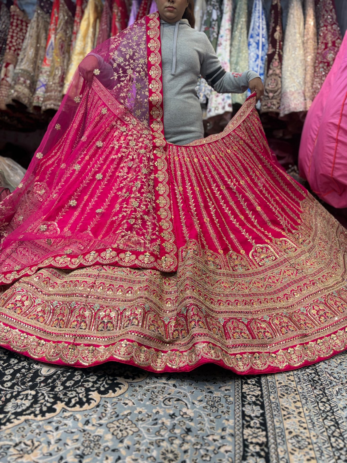 Pretty Rani pink Bridal Lehenga