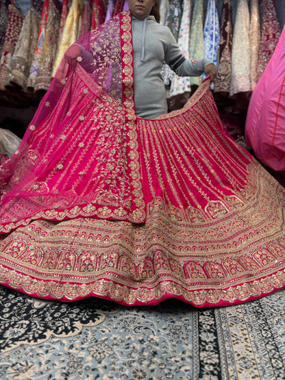 Pretty Rani pink Bridal Lehenga