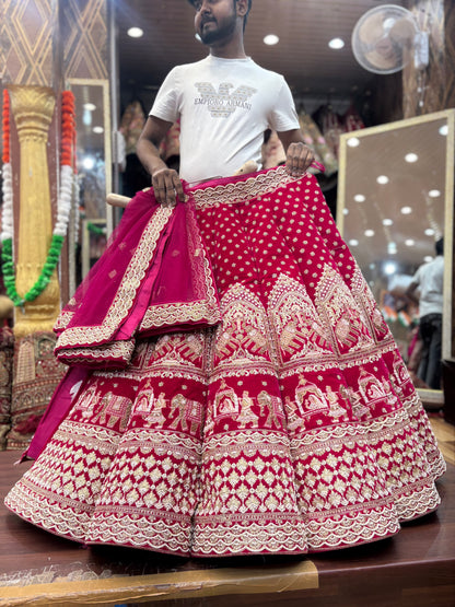 Designer Red Doli Barat Ball bridal Lehenga