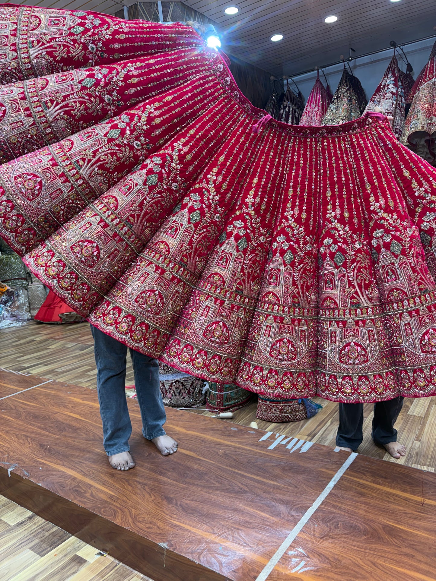 Red Ball Bridal Lehenga