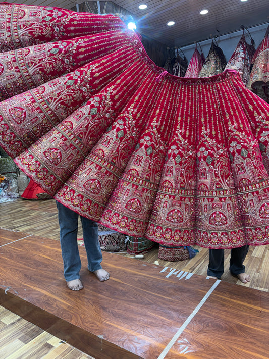 Red Ball Bridal Lehenga