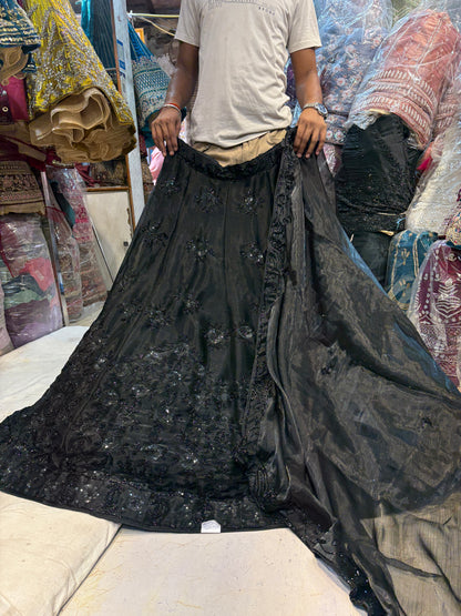 Designer Z black Lehenga