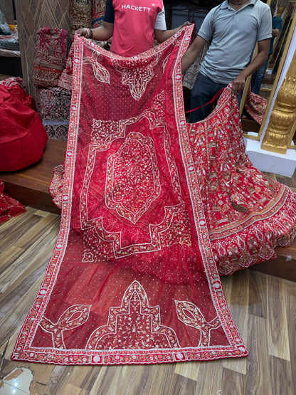 Rani Pink Peacock Designer Bridal Lehenga - Shopping World