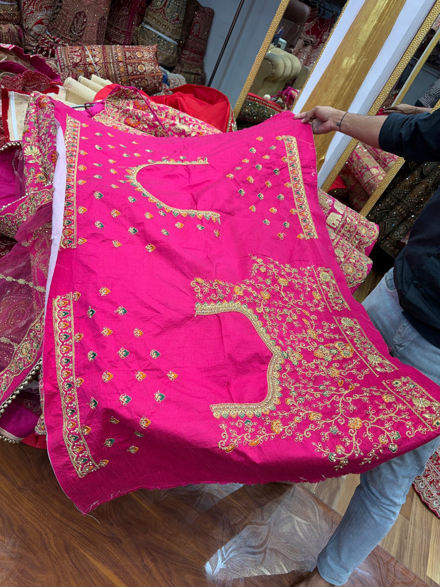 Rani pink Ball Bridal Lehenga