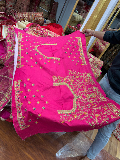 Rani pink Ball Bridal Lehenga