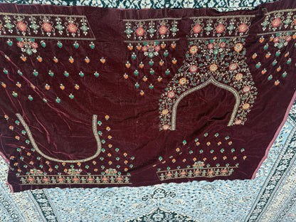 Khoobsurat maroon peacock Ball bridal Lehenga