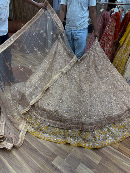 Golden Designer Lehenga