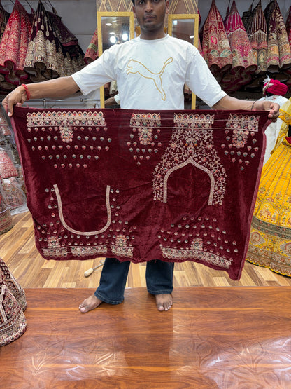 Maroon Designer Ball Bridal Lehenga