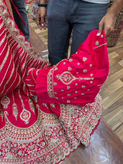 Rani Pink Designer Bridal Lehenga - Shopping World