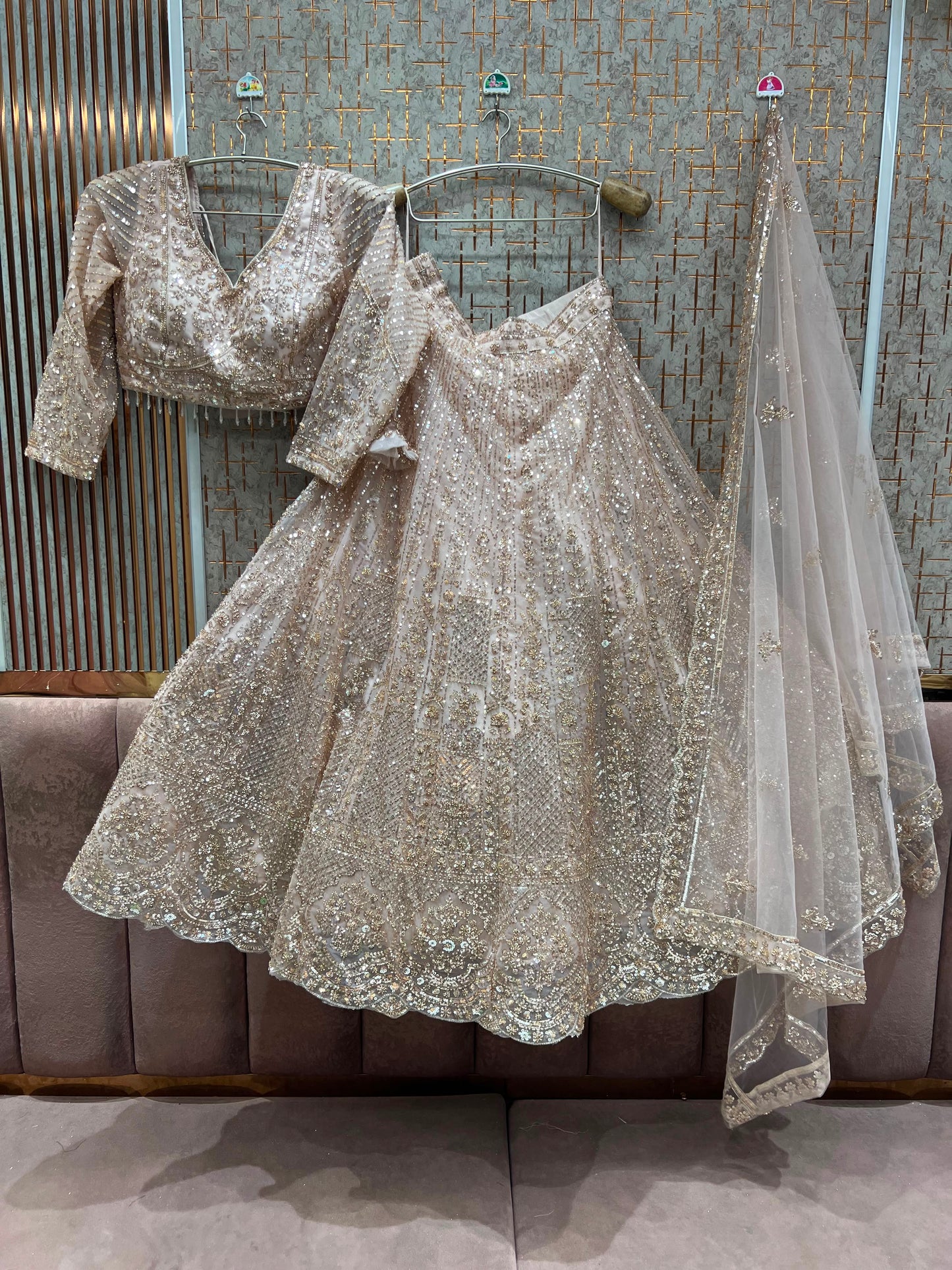 Mustard On Musatrd Monotone Crop Top Lehenga