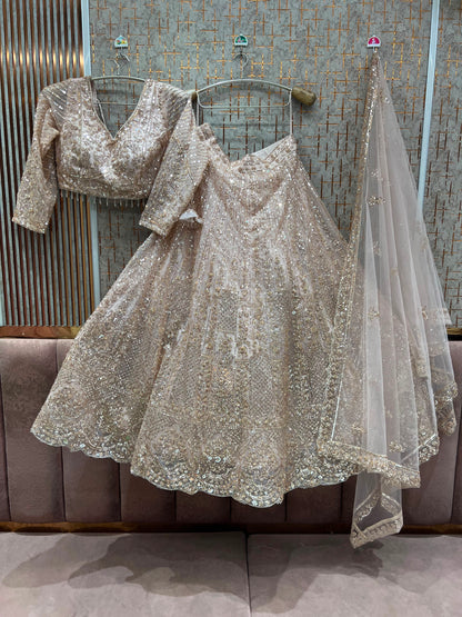 Mustard On Musatrd Monotone Crop Top Lehenga