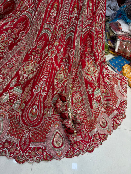 Red Bridal Lehenga