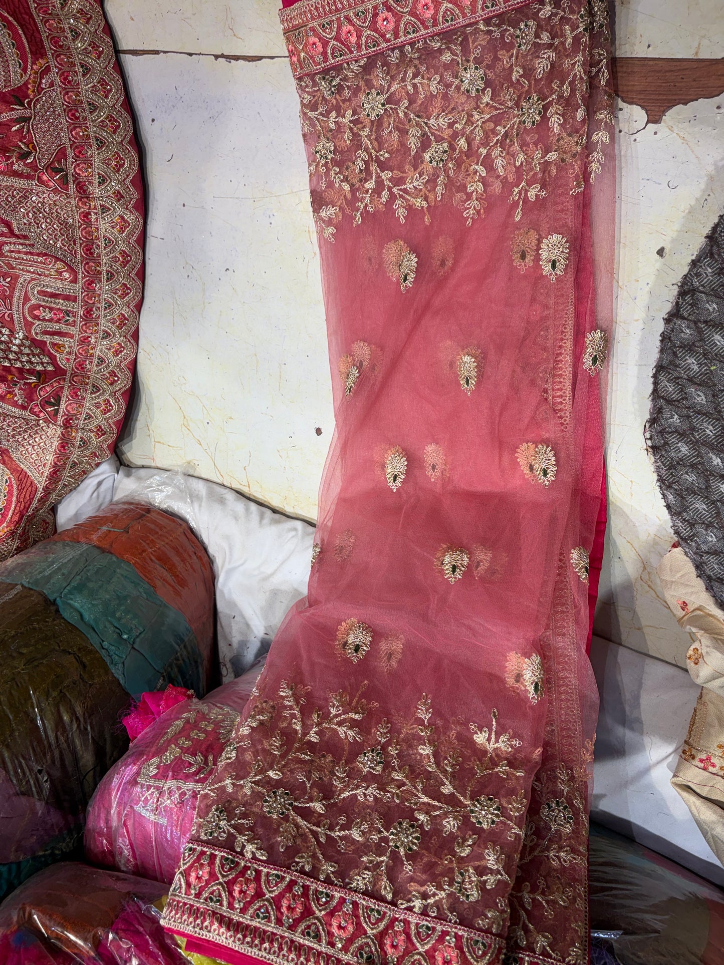 Charming Red peacock Bridal Lehenga
