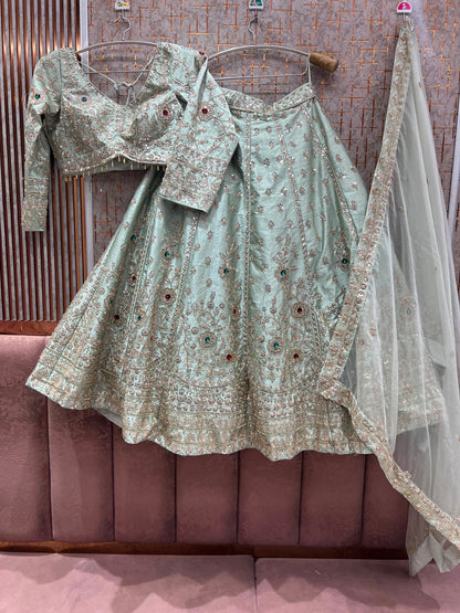 Golden Crop Top Lehenga