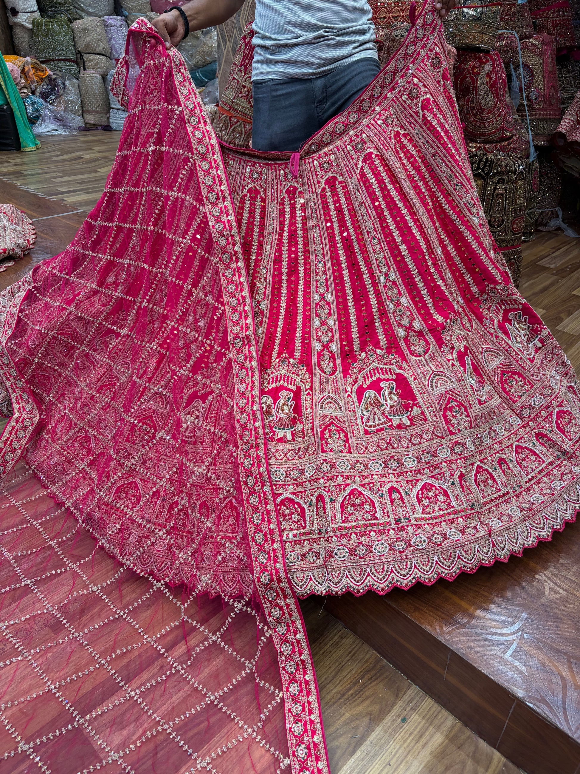 Rani Pink Bridal Lehenga - Shopping World