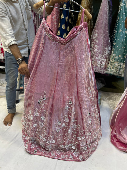 Eye catching baby pink lehenga