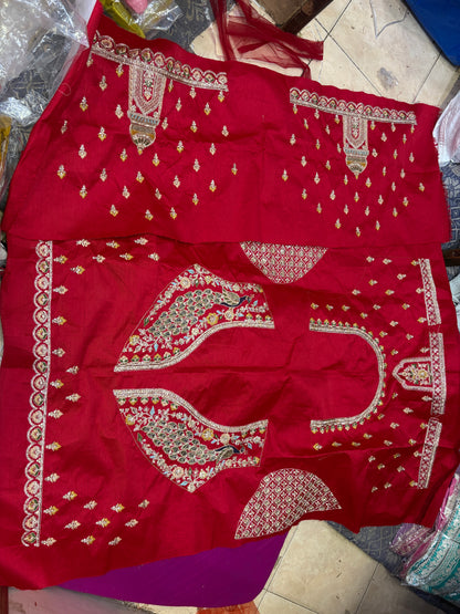 Majestic Rani pink peacock Bridal Lehenga