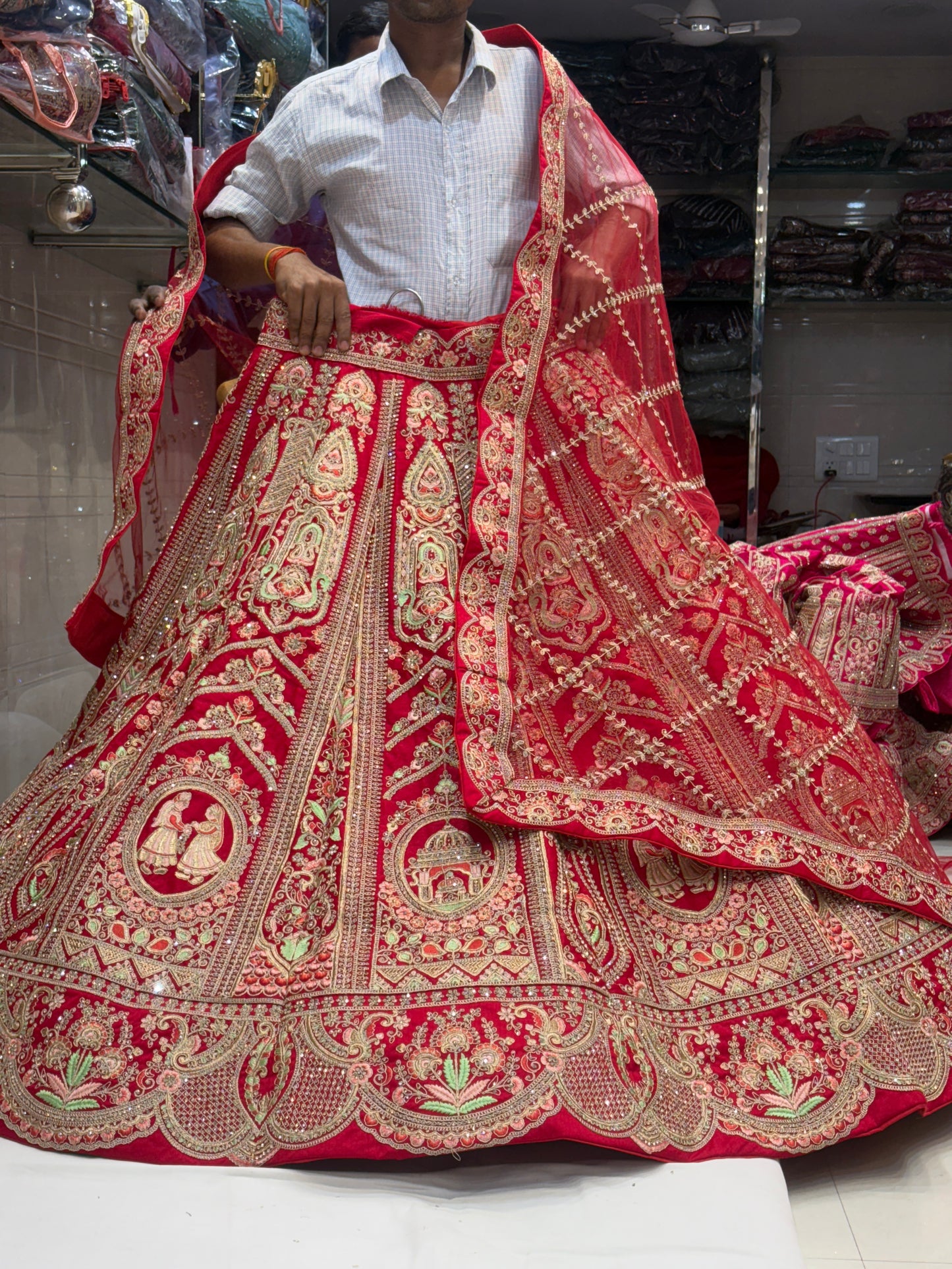 Something different Rani pink Bridal Lehenga