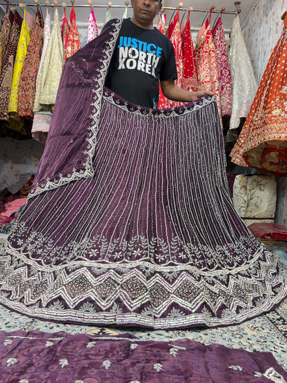 Astonishing Purple wine Lehenga
