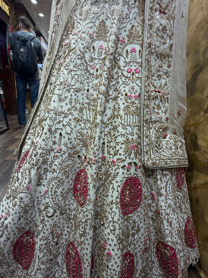 White Designer Heavy Lehenga