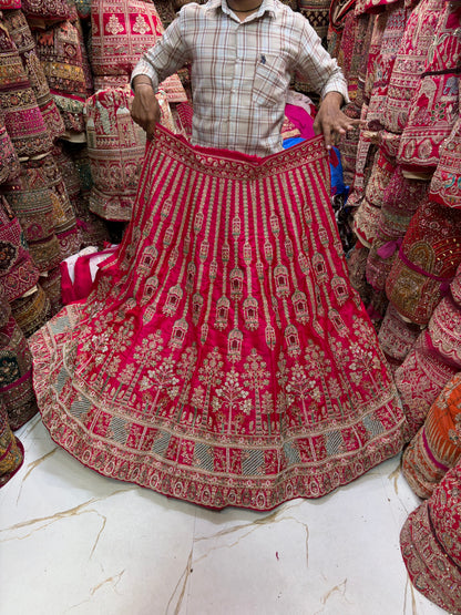 Rani Pink bridal Lehenga