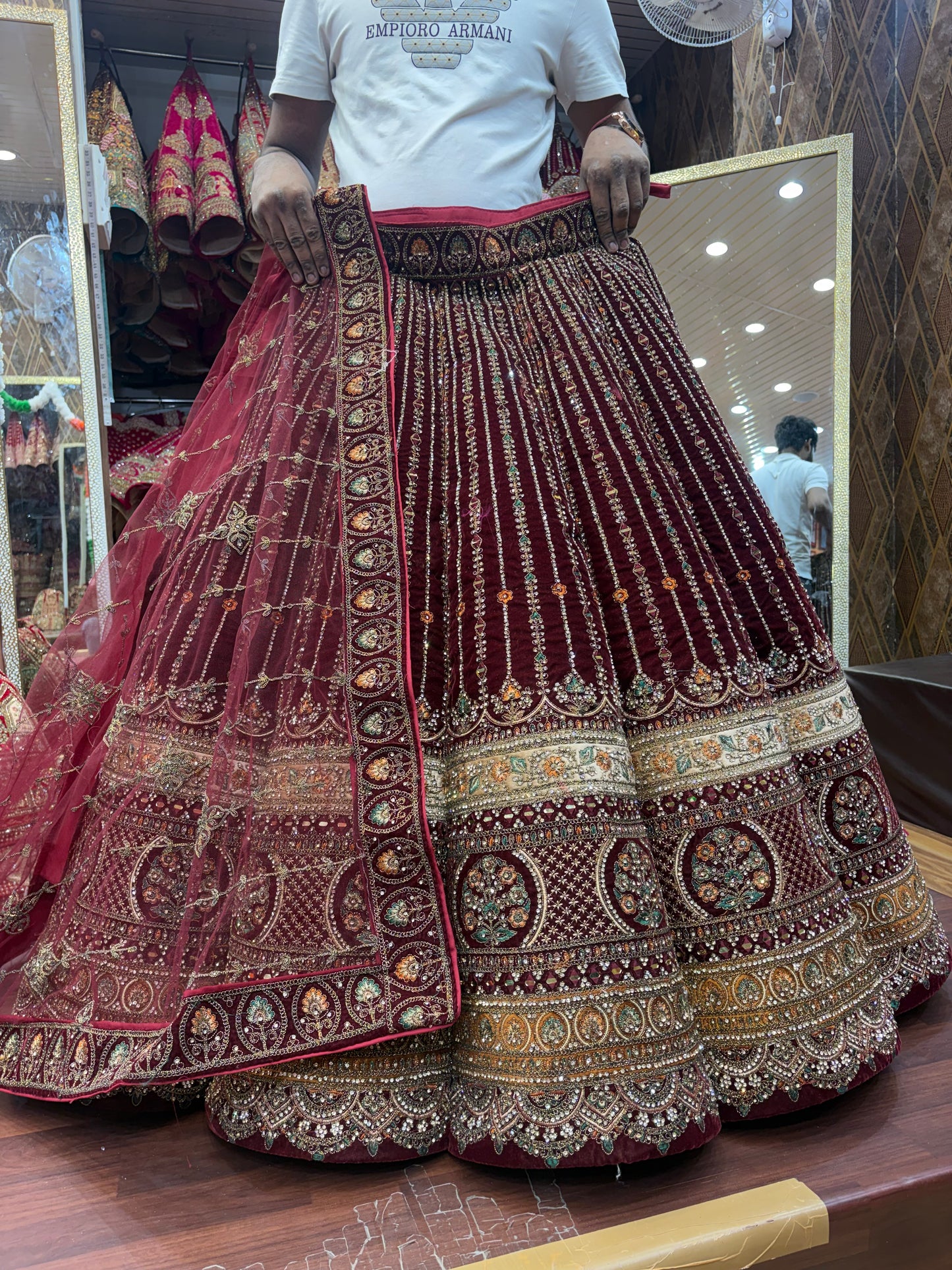 Gorgeous Maroon Ball bridal Lehenga