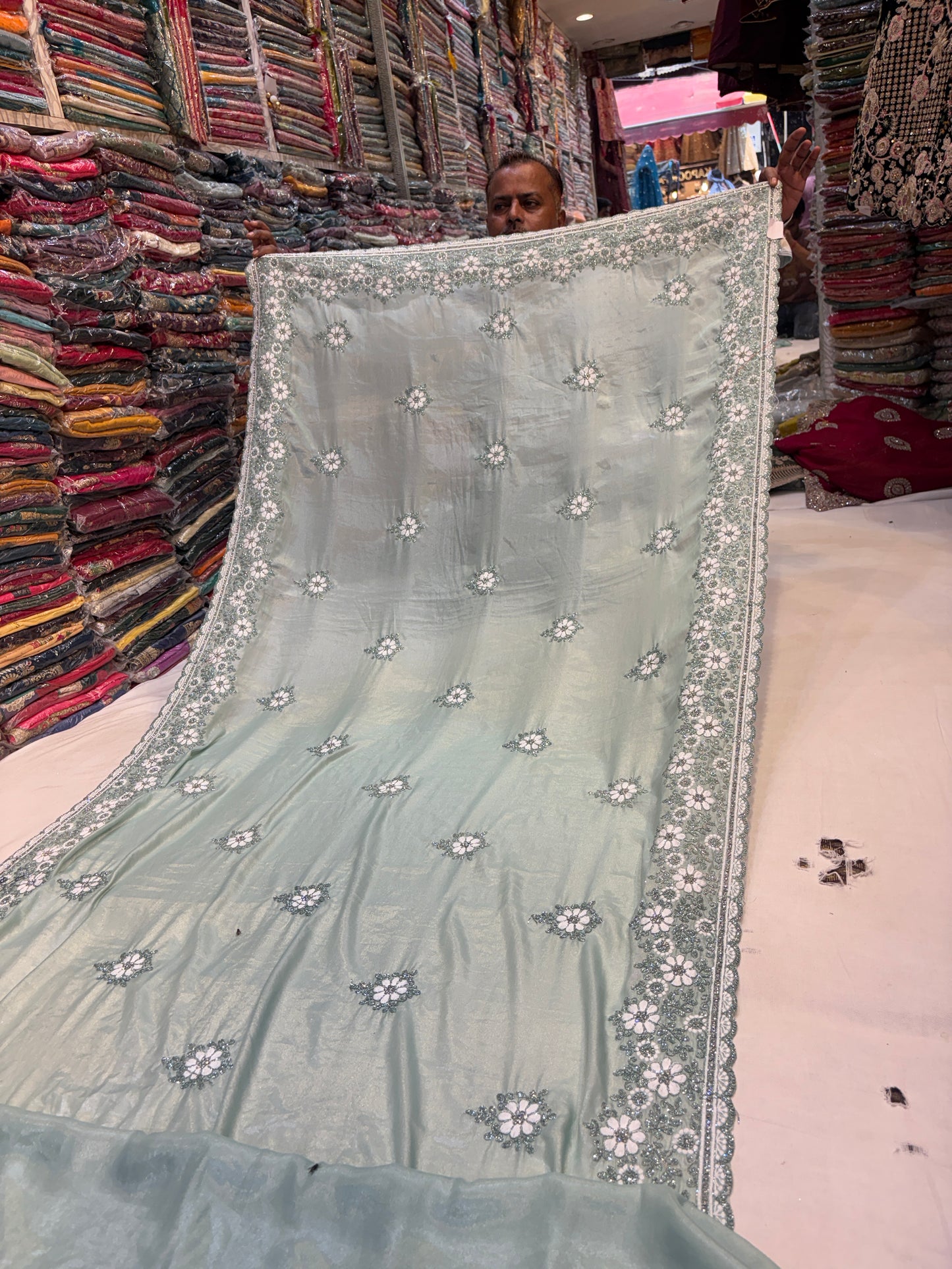 Attractive grey saree