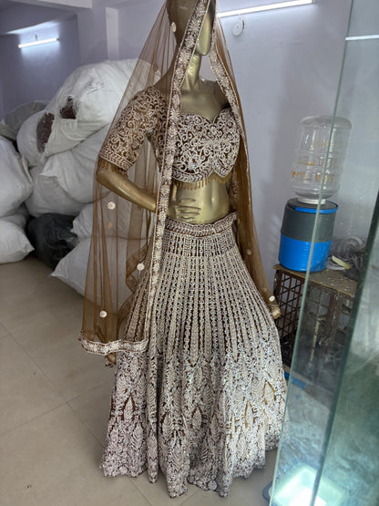 Charming mustard Crop Top Lehenga